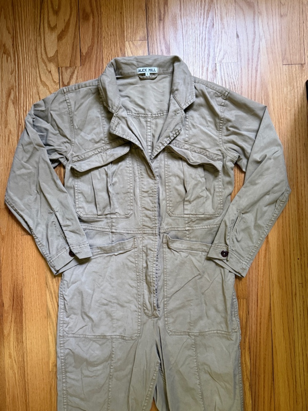 Alex Mill Khaki Utility Jumpsuit